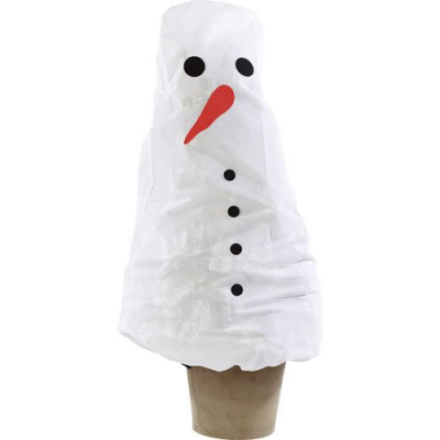 Housse de protection d'hiver pour arbuste - Bonhomme de neige