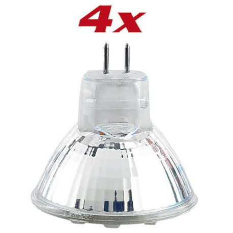 4 Ampoules 12 LED SMD GU4 blanc froid 12 V