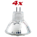 4 Ampoules 12 LED SMD GU4 blanc froid 12 V