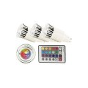 3 Ampoules LED GU10 multicolore RVB + télécommande