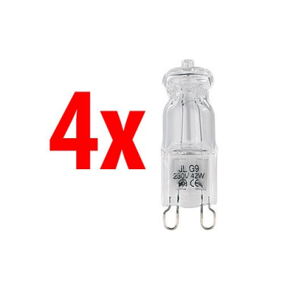 4 Ampoules halogènes G9 ''Green Saver'' 28 W