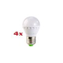 4x ampoule LED 3W E27, couleur blanc chaud