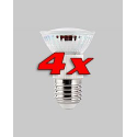 4 Ampoules 60 LED SMD E27 3,3 W - blanc chaud