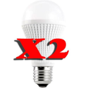 Lot de 2 ampoules LED High-Power 9 W E27 blanc chaud