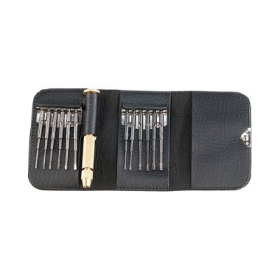 Set de 12 mini-tournevis avec 6x Torx, 3x plats, 3x cruciformes