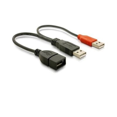 Adaptateur / dédoubleur USB Mâle vers USB Mâle + USB Femelle