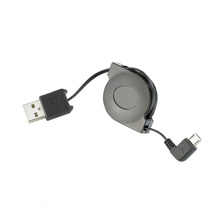 Adaptateur USB 2.0 Mâle Type A vers Micro-USB avec enrouleur - 0,8 m