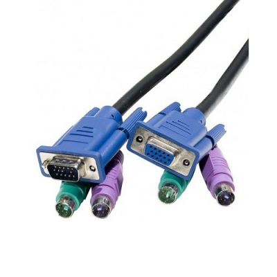 Câble avec 2 câbles PS / 2 dataswitch et 1 rallonge VGA
