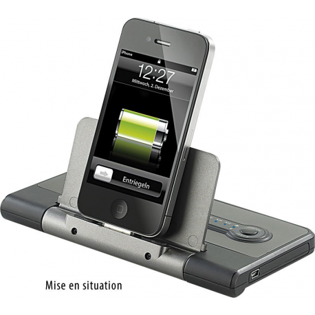 Station dock autonome pour iPad/iPod/iPhone avec fonction batterie