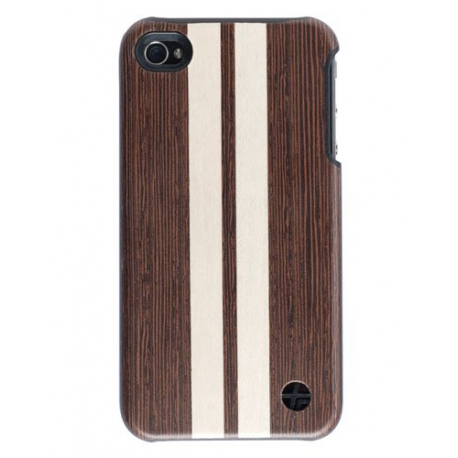 Coque pour iPhone 4/4S en polycarbonate habillé de bois véritable