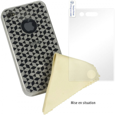 Coque souple en polyuréthane thermoplastique robuste et anti rayures pour iPhone 4