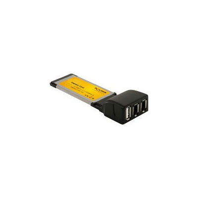 Carte express 34 mm port USB 2.0 + 2 ports FireWire type A - DeLock 61389