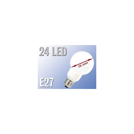 Ampoule globe 24 LED E27 blanc chaud