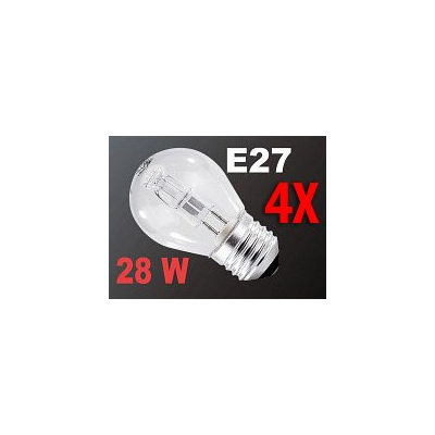 4 Ampoules halogène E27 ''Green Saver'' 28 W