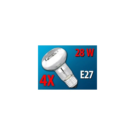 4 Ampoules réflecteur R63 halogène E27 ''Green Saver'' 28 W
