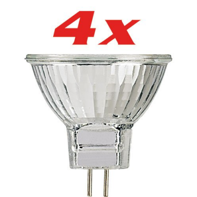 4 Ampoules halogène réflectrice GU4 30° 16 W