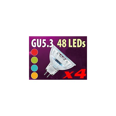 4 Ampoules 48 LED couleur changeante
