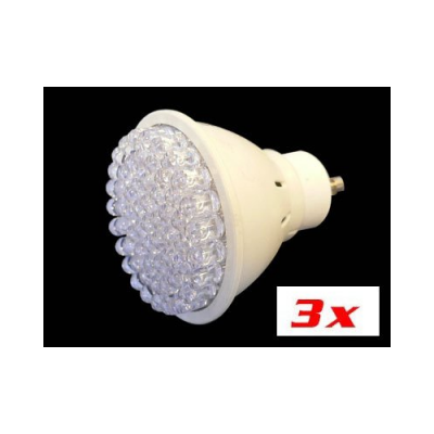 Lot de 3 Ampoules 60 LED Gu10 blanc froid