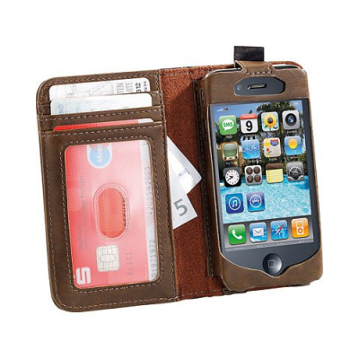 Housse de protection pour téléphone en forme de livre ancien pour iPhone 4/4S