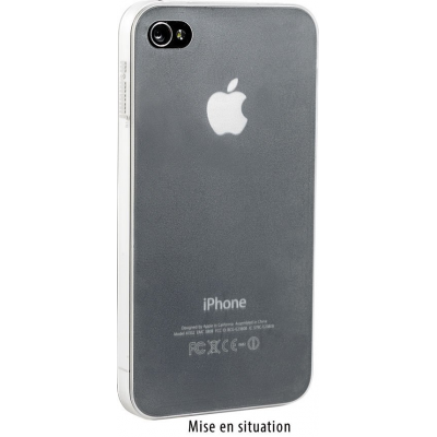 Coque de protection robuste-discrète et ultrafine pour iPhone 4/4S - transparente
