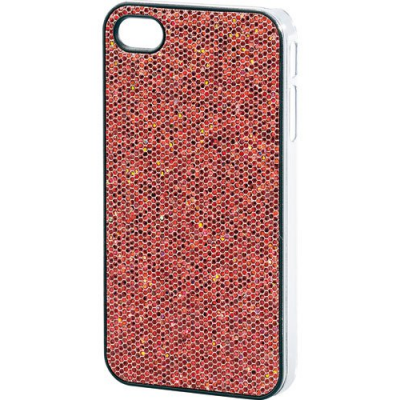 Coque de protection à paillettes pour iPhone 4/4S - Rouge