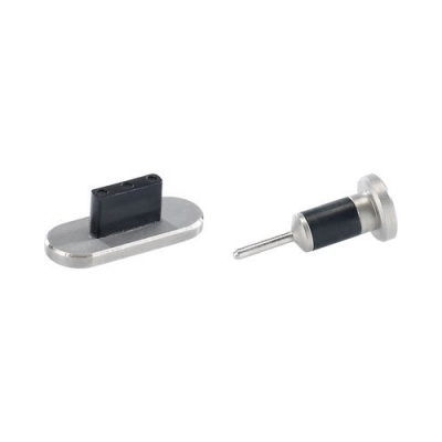 Protège-connecteurs en aluminium pour iPhone 5 - argent
