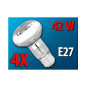 4 Ampoules réflecteur R63 halogène E27 ''Green Saver'' 42 W