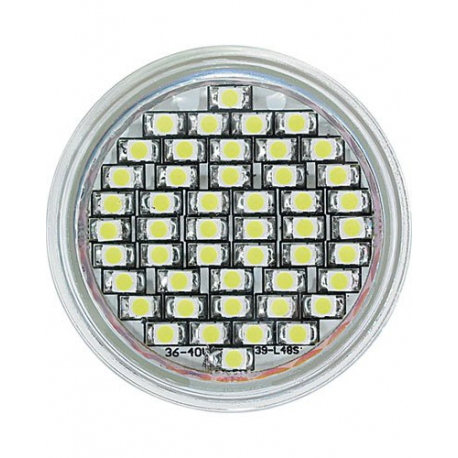 Ampoule 48 LED à intensité réglable GU10 blanc froid