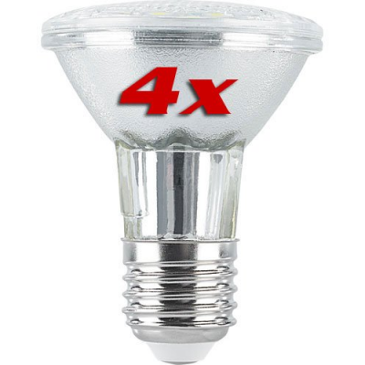 4 Ampoules PAR20 15 LED E27 blanc froid