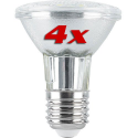 4 Ampoules PAR20 15 LED E27 blanc froid