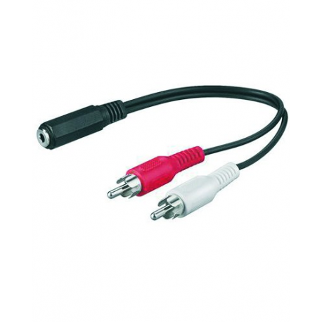 Adaptateur Jack 3,5 mm femelle vers Cinch mâle - 1,5 m