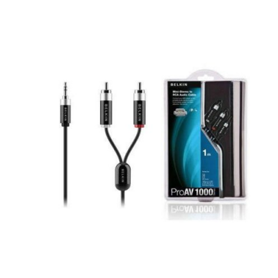 Adaptateur Jack 3,5 mm mâle vers Cinch mâle - 1 m - Marque Belkin