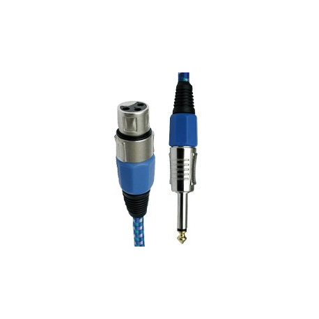 Adaptateur Jack 6,35 mm mâle vers XLR blindé - 6 m