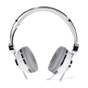 Casque stéréo avec microphone intégré (kit mains-libres) - Blanc