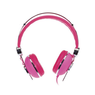 Casque stéréo avec microphone intégré (kit mains-libres) - Rose