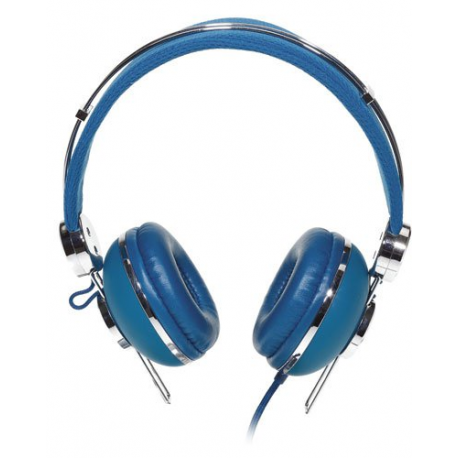 Casque stéréo avec microphone intégré (kit mains-libres) - Cyan