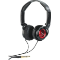 Casque hi-fi stéréo pliable design - basses profondes + aigus cristallins - son pur - Noir et Rouge