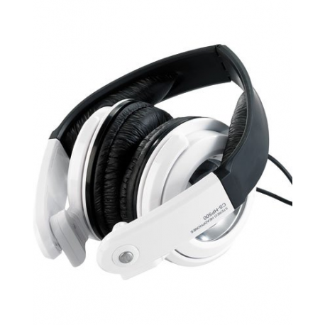 Casque hi-fi stéréo pliable design - basses profondes + aigus cristallins - son pur - Blanc