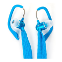 Écouteurs intra-auriculaires avec cordon lacet pour éviter les noeuds - Bleu