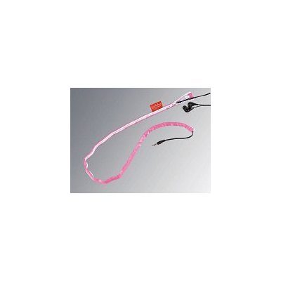 Gaine protectrice pour câble d'écouteurs - Rose fluo
