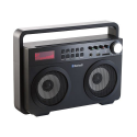 Chaîne Hi-Fi vintage - Modèle à l'américaine - USB, carte SD, radio FM, Bluetooth, AUX