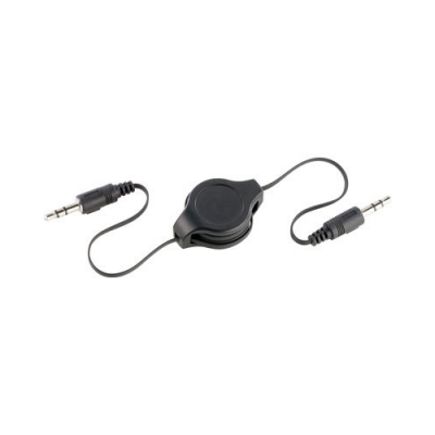 Câble audio Jack 3,5 mm mâle - mâle - 80 cm avec enrouleur