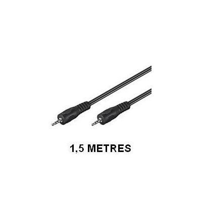 Câble audio Jack 3,5 mm mâle - mâle - 1,5 m