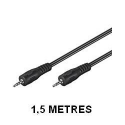 Câble audio Jack 3,5 mm mâle - mâle - 1,5 m