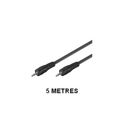 Câble audio Jack 3,5 mm mâle - mâle - 5 m