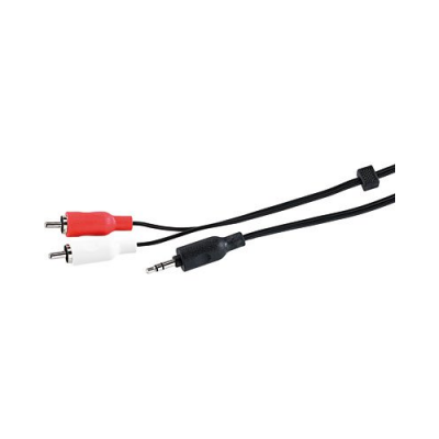 Câble adaptateur Jack mâle 3,5 mm vers Cinch mâle - 2,5 m - Marque Philips