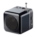 Mini station lecteur MP3, radio FM, haut-parleur 3W et horloge - Noir