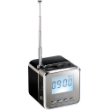 Mini station lecteur MP3, radio FM, haut-parleur 3W et horloge - Noir