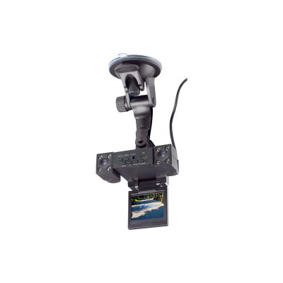 2 caméras pour véhicule fixables par ventouse - Écran TFT 2'' - Rés : 1280 x 480 - 5 M de pixels