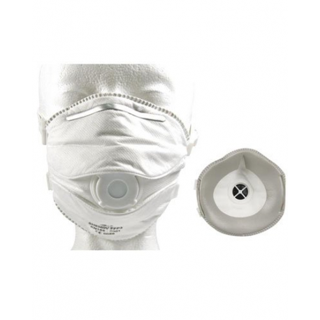 5 masques jetables de protection des voies respiratoires à média filtrant - FFP3D